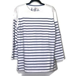 Le Marseillais Nautical Navy Striped Boat Top